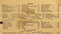 1903 Original Dinner Menu THE THORNDIKE HOTEL Boston Massachusetts