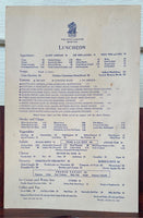1957 Original Large Luncheon Menu THE RITZ CARLTON BOSTON Massachusetts