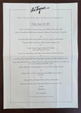 2007 Prix Fixe Menu LA TOQUE Restaurant Ken Frank Kitchen Napa Valley California