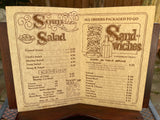 JOE JOST'S Restaurant Original Vintage Soup & Sandwich Menu