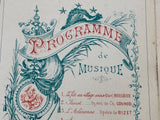 1891 2 Division Inf-ie 15e Corps d' Armee Program & Menu L'Ecole Du Genie France
