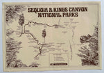 Vintage Illustrated Placemat SEQUOIA & KINGS CANYON National Parks