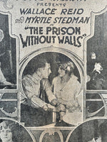 1917 Wallace Reid in THE PRISON WITHOUT WALLS Rare Silent Film Movie Herald