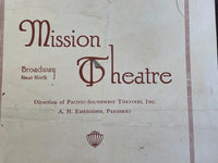 1920's Silent Film Program MISSION THEATRE Los Angeles Metro Thy Name Is Woman