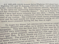 1968 Restaurant Review THE MANDARIN Swiss Louis AU RELAIS San Francisco Sonoma