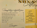 1962 SUN N SAND MOTOR HOTEL Restaurant & Lounge Menu Biloxi Mississippi
