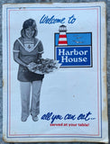 1977 HARBOR HOUSE Restaurant Menu All You Can Eat Michigan Florida