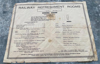 1944 Rare RAILWAY REFRESHMENT ROOMS Casino Dining Room Menu Sydney Australia