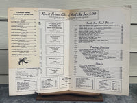 1950's Original CURRIE'S SANTA FE Restaurant Menu Long Beach California West PCH