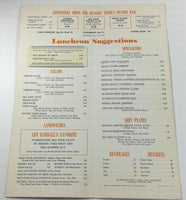 1960s Original Menu Hungry Tiger Restaurant WWII Ace Flying Tigers Southern Ca.