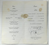 1964 WALL STREET PSOP Purchases Sales Data Processing Pat Cooper Signed Menu