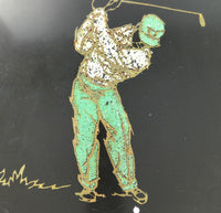 1971 Couroc Plate Platter Golf Course IRVINE COAST COUNTRY CLUB Newport Beach CA
