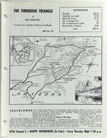 1960's TURQUOISE TRIANGLE Prescott Jerome Tuzigoot Sedona Oak Creek Ford Map