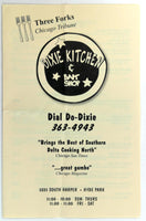Original Menu DIXIE KITCHEN & Bait Shop Restaurant Hyde Park Chicago Illinois