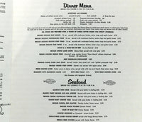 1960's Vintage Menu NICK YANKO'S Fine Cuisine Restaurant Akron Ohio Nick Yanko