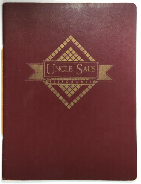 1980's Original Menu UNCLE SAL'S Italian Restaurant Scottsdale Arizona