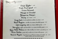 1980's Original Menu BISTRO FRANCAIS Restaurant Washington DC