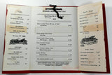 1950's Original Menu THE GARAGE Restaurant Mystery Location Unknown