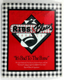 1999 Original Signed Menu RIBS & BLUES BARBECUE Restaurant Amarillo Texas