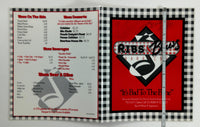 1999 Original Signed Menu RIBS & BLUES BARBECUE Restaurant Amarillo Texas