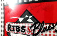 1999 Original Signed Menu RIBS & BLUES BARBECUE Restaurant Amarillo Texas