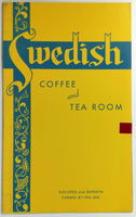 1970 Original Menu SWEDISH COFFEE & TEA ROOM Carmel By The Sea California