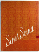 1970 Original Menu SANS SOUCI Restaurant Carmel By The Sea California