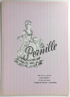 1971 Original Lunch Menu PERNILLE Restaurant Carmel By The Sea California