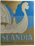 1971 Original Lunch Dinner Menu SCANDIA Restaurant Carmel By The Sea California