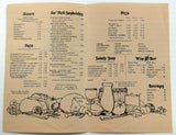 1980's Vintage Take-Out Menu THE PIZZA COOKERY Restaurant Woodland Hills CA