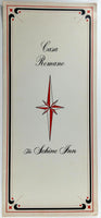 1960's Vintage Menu CASA ROMANO - THE SCHINE INN Restaurant Massena New York