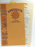 1995 COZYMEL'S Very Mexican Grill Restaurant Chain Original Vintage Menu