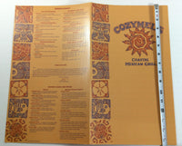 1995 COZYMEL'S Very Mexican Grill Restaurant Chain Original Vintage Menu