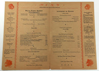 1943 Vtg WWII Ration Menu THE WHITE TURKEY Restaurant Manhattan NY & Connecticut