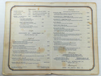 1980's Original Menu CHADWICK'S Restaurant Location Unknown