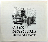Original Vintage Menu THE GAZEBO Restaurant c