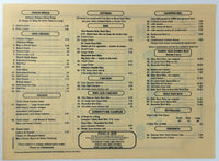 1990 JOHNNY P's Restaurant Newbury Park Simi Valley Westlake Menu Advert Mailer
