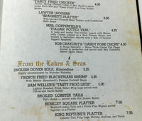 1970 Original Menu THE BOAR'S HEAD INN Restaurant Dearborn Heights Michigan