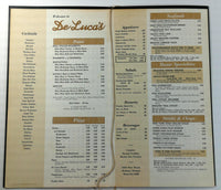 1970 Original Menu DE LUCA'S Restaurant Westland Michigan