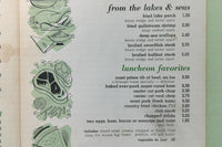 1966 Original Lunch Menu BELANGER HOUSE Restaurant Royal Oak Michigan