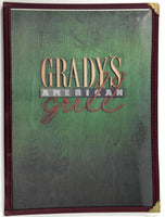 1980's Original Menu GRADY'S AMERICAN GRILL Restaurant