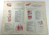 1967 Original Large Menu BAJA'S Restaurant Dearborn Michigan