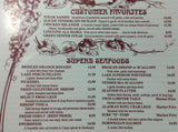 1993 Original Laminated Menu SIBLEY GARDENS Restaurant Trenton Michigan