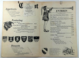 1963 Original Large Menu CAMELOT Restaurant Inn America of Ann Arbor Michigan