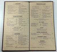 1970's Large & Heavy Menu THE WILLOWS Restaurant Toledo Ohio The Skaff Family