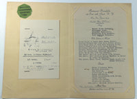 1938 Original Menu KUNGSHOLM New York Restaurant E. 55th Prix Fixe Dinner $1.50