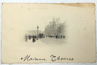 1898 Original French Menu with Street Scene Photo