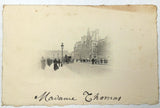 1898 Original French Menu with Street Scene Photo