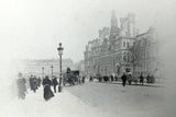 1898 Original French Menu with Street Scene Photo