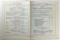 1955 Lunch Dinner Menu Lot SHERATON HOTELS Restaurant Research Kitchen Items